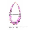 Leopard grain shell jewelry necklace
